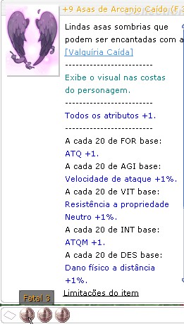 +9 Asas de Arcanjo Caído Fatal