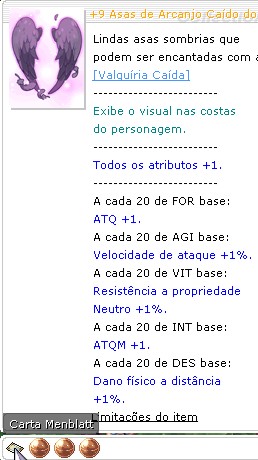 +9 Asas de Arcanjo Caído Mira Apurada