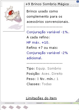 +9 Brinco Sombrio Mágico