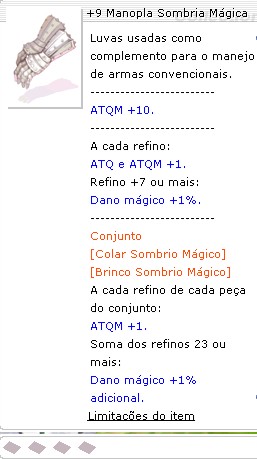 +9 Manopla Sombria Mágica