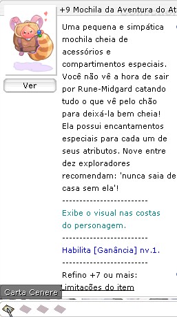 +9 Mochila da Aventura do Ataque Relâmpago