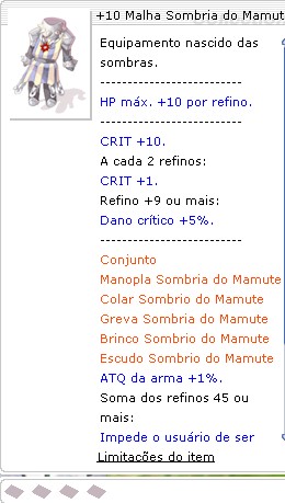 +10 Malha Sombria do Mamute