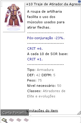 +10 Traje de Atirador da Agressão