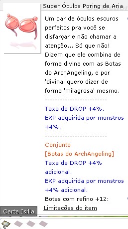 Super Óculos Poring da Aria