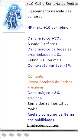 +10 Malha Sombria de Pedras Preciosas