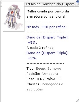 +9 Malha Sombria do Disparo Triplo