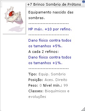 +7 Brinco Sombrio de Prótons