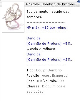 +7 Colar Sombrio de Prótons