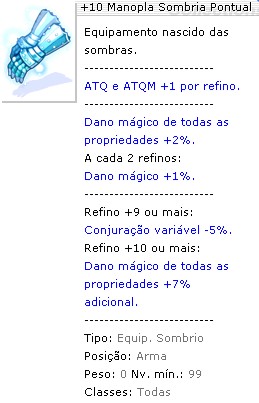 +10 Manopla Sombria Pontual