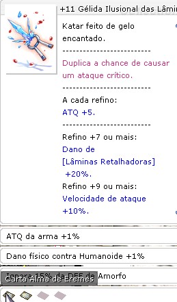 +11 Gélida Ilusional das Lâminas BI