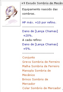 +9 Escudo Sombrio de Mecânico