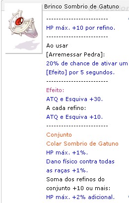 Brinco Sombrio de Gatuno