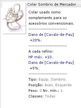 Colar Sombrio de Mercador