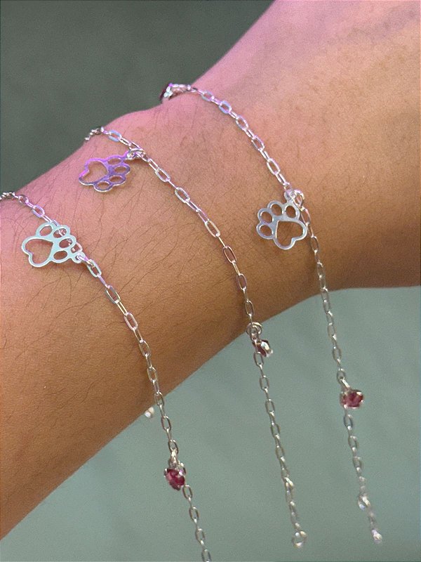 Pulseiras Love Pets com Corações