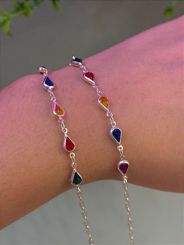 Pulseira Gotas Coloridas