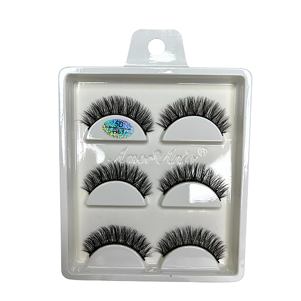 Cílios Postiços Amor Anjo H61 - 3 Pares