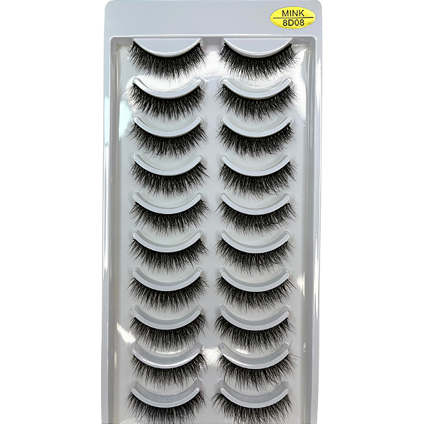 Cílios Postiços 08 - 10 Pares
