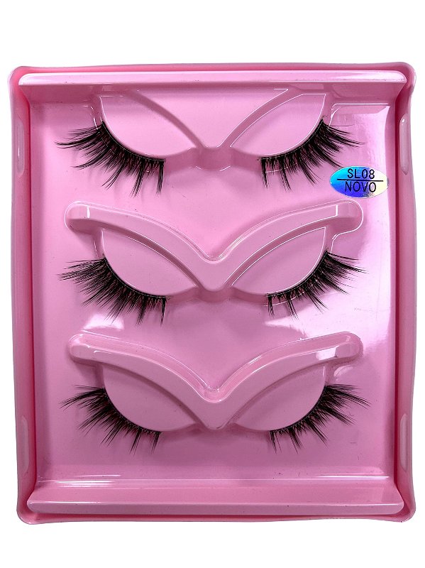 Cílios Postiços Amor Anjo SL08 - 3 Pares