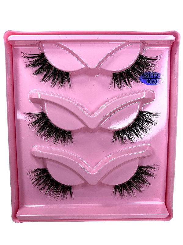 Cílios Postiços Amor Anjo SL12 - 3 Pares