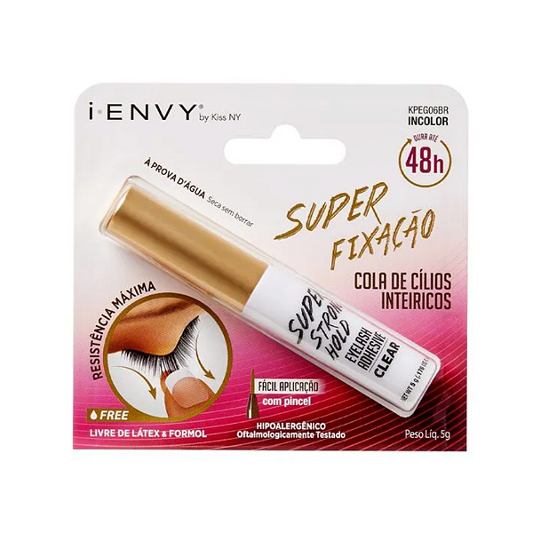 Cola para Cílios Postiços 48H i-Envy - Kiss New York