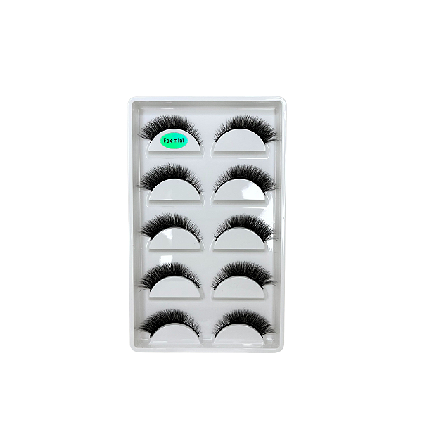 Cílios Postiços Profissionais Fox Mini - 5 Pares