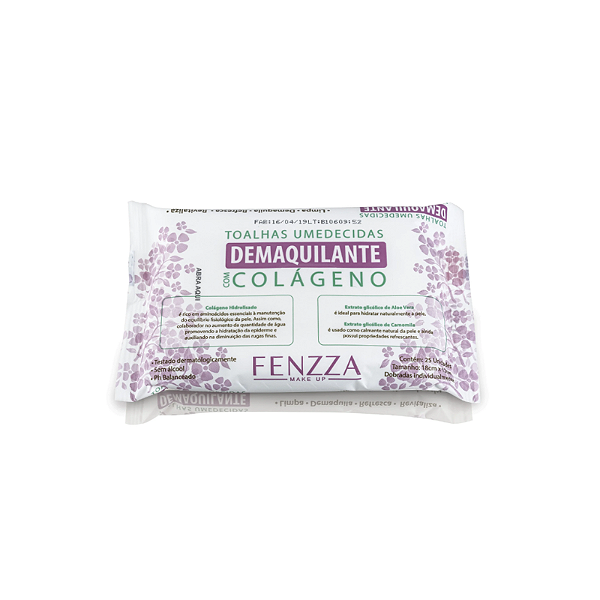Lenços Umidecidos Demaquilante com Colágeno - Fenzza