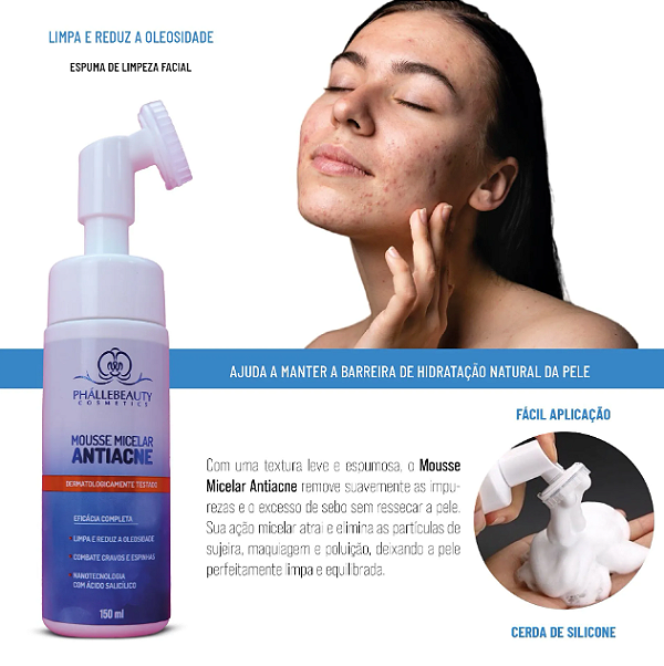 Mousse Micelar Antiacne - Phallebeauty
