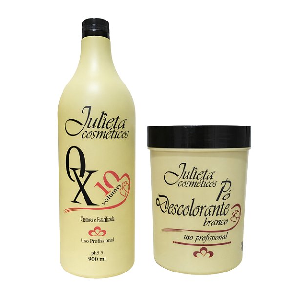 OX 10 Volumes 900ml + Pó Descolorante 500g - Julieta Cosméticos