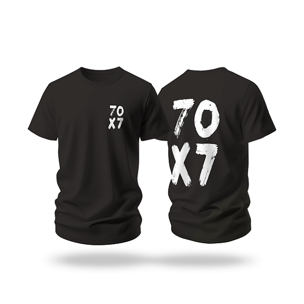 Camiseta 70x7 preta