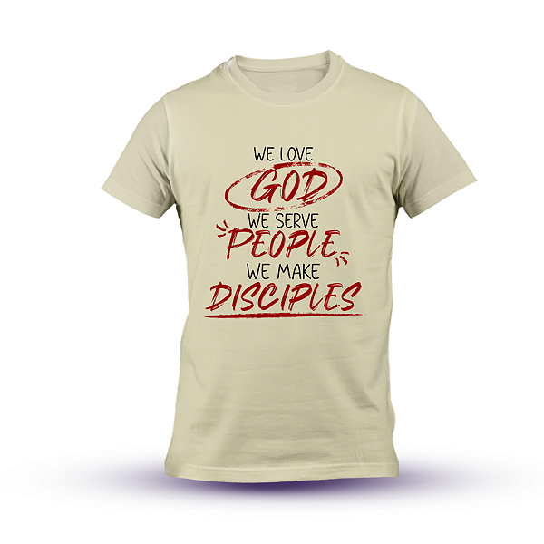 Camiseta We make Disciples - Bege