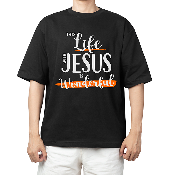 Camiseta Life with Jesus - Preta