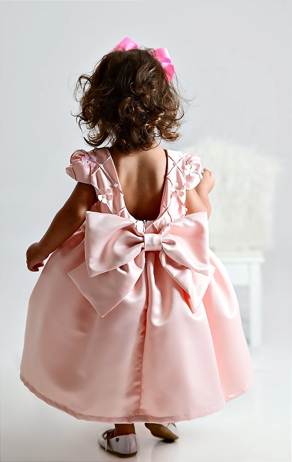 Vestido infantil festa temático Jardim Encantado