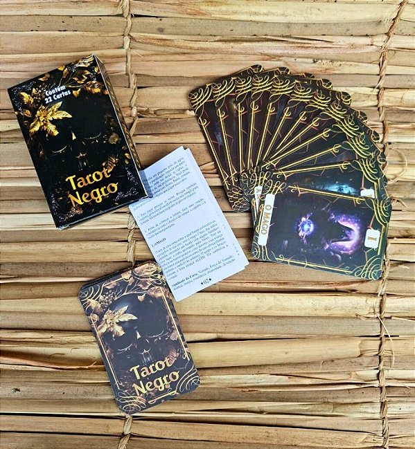 BARALHO TAROT NEGRO 22 CARTAS