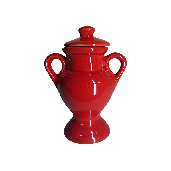 QUARTINHA DE LOUÇA 12CM VERMELHA COM ASAS