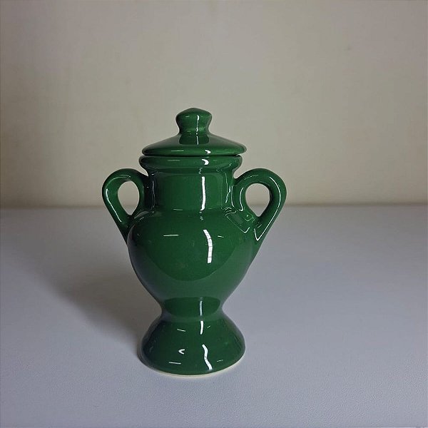 QUARTINHA DE LOUÇA 12CM VERDE COM ASAS