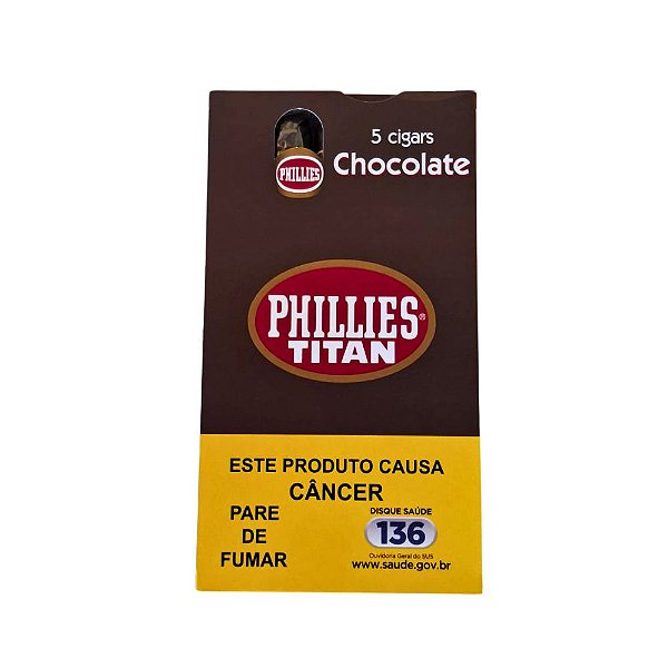 CHARUTO PHILLIES TITAN CHOCOLATE CAIXA COM 5UN
