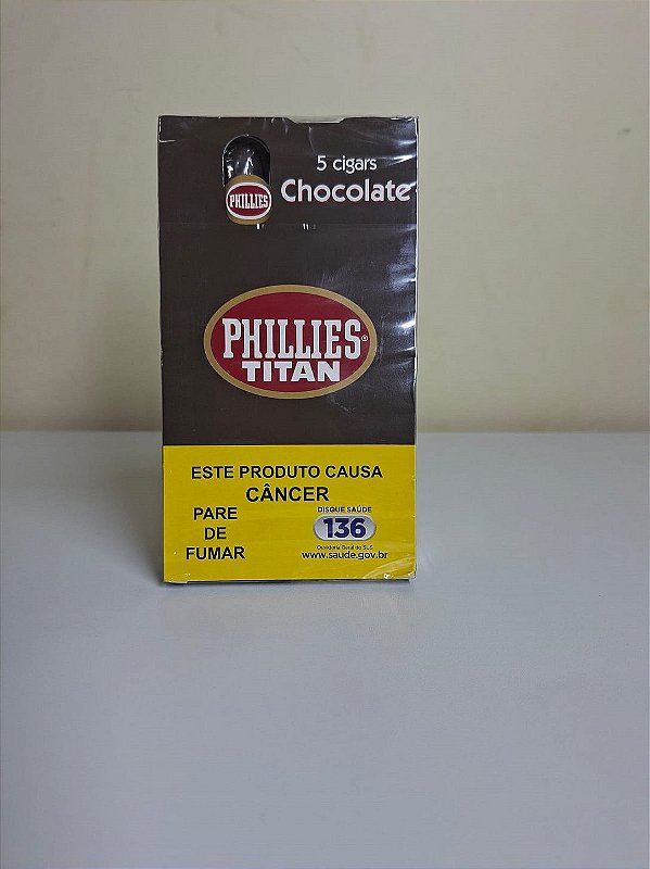 CHARUTO PHILLIES TITAN CAIXA COM 5UN CHOCOLATE