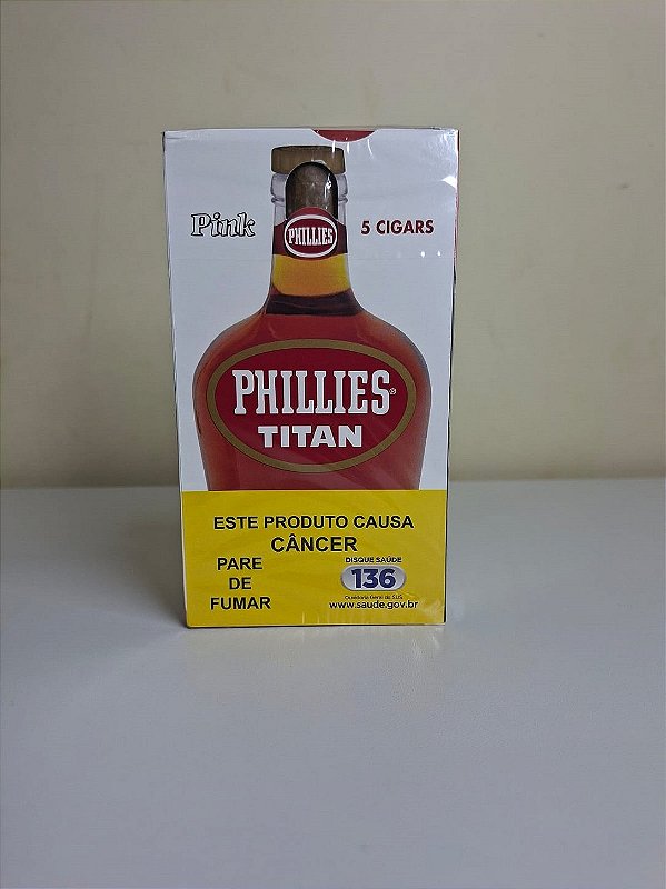 CHARUTO PHILLIES TITAN CAIXA COM 5UN PINK