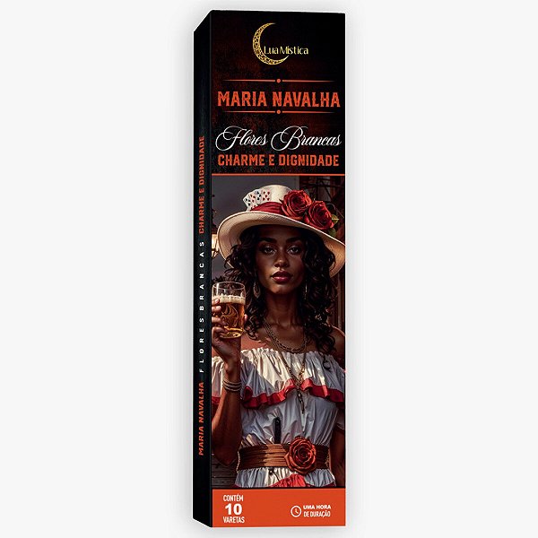 INCENSO LUA MISTICA MARIA NAVALHA - ROSAS BRANCAS