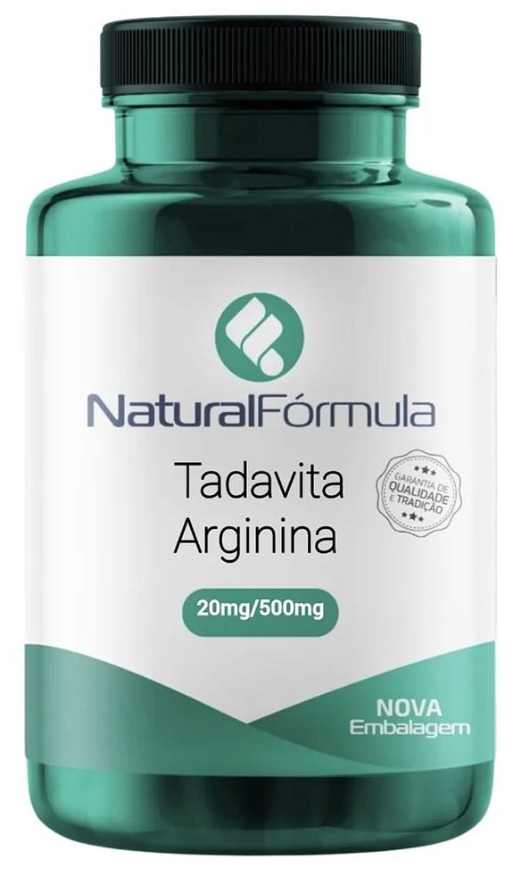 Tadavita 20mg + Arginina 500mg Vasodilatador Suplemento em Cápsulas