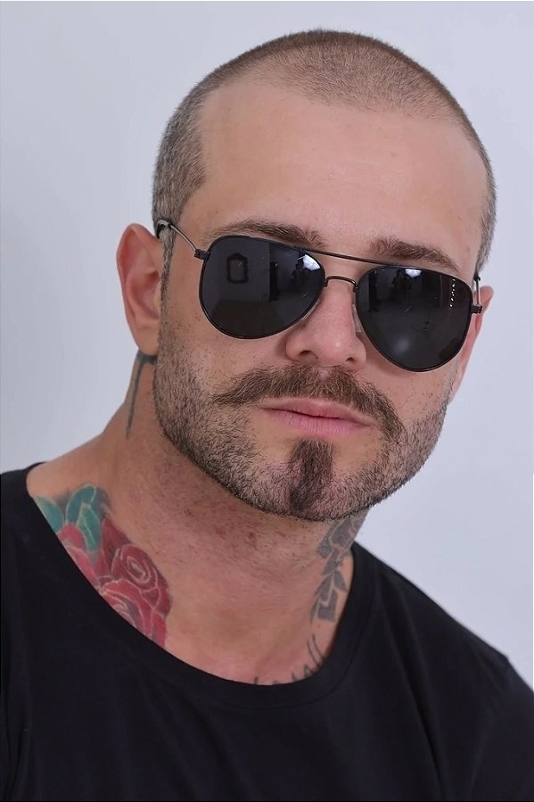 Óculos de Sol Masculino DNY Aviador Light Metal - Preto