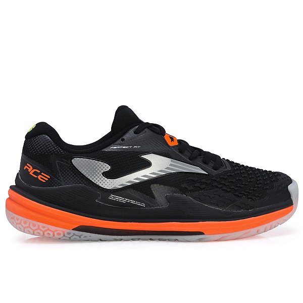 Joma Ace Pro Clay (Preto e Laranja) - Tênis Masculino