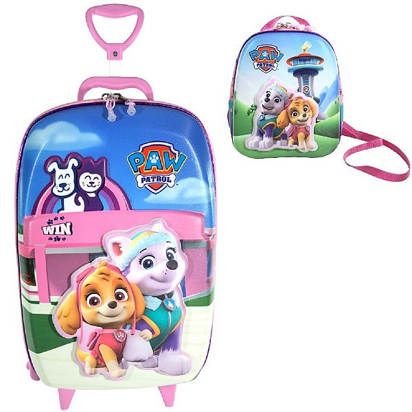 Mochila Patrulha Canina Skye Pet de Rodinhas e Lancheira de Costas 3D  Maxtoy - Zaredu Malas- As melhores Malas de viagens e mochilas escolares