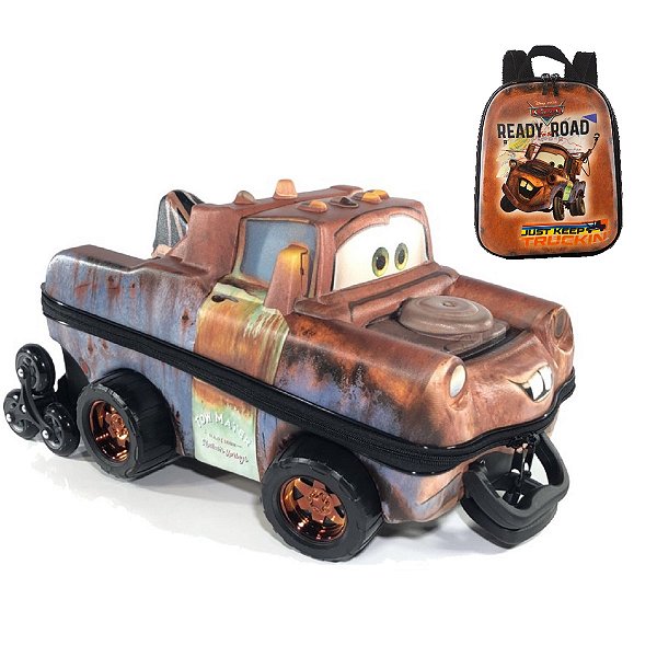 Mochila Escolar Guincho Mate 3D de Rodinhas Maxtoy + Lancheira
