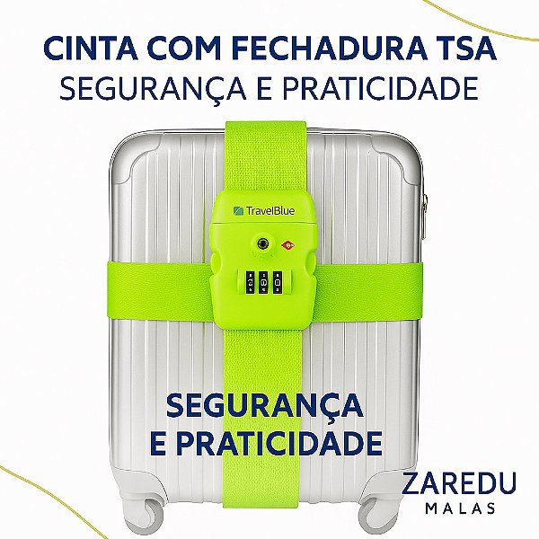 Cinta De Segurança 2 Metros com Cadeado TSA