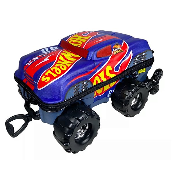 Mochila Escolar Hot Wheels Race Monster Trucks  Maxtoy
