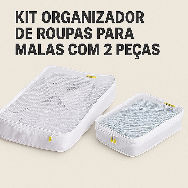 Kit Organizador de Roupas para  Malas com 2 Peças
