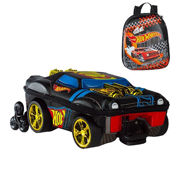 Mochila de Rodinhas 3D  Hot Wheels Night Shifter Dourado