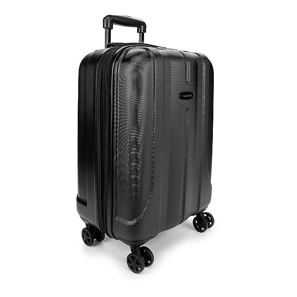 Mala Pequena Samsonite Fiero com Rodas Giro 360° Preto