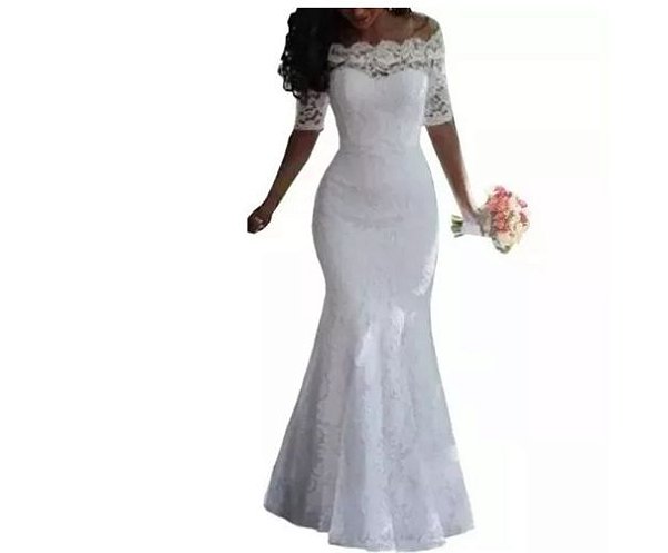 vestido de noiva sereia casamento civil religioso